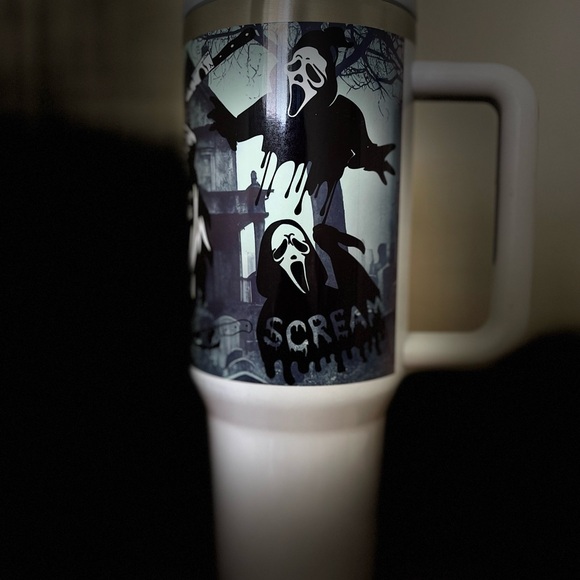 Handmade Ghost Face Tumbler Brand New 40 oz double wall stainless tumbler for tr - Picture 3 of 8